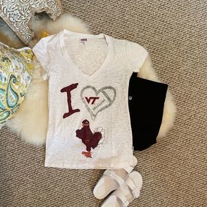 ✨VIRGINIA TECH 🦃 Hokie Proud Tee - Size Medium [M] Sheer - EUC✨